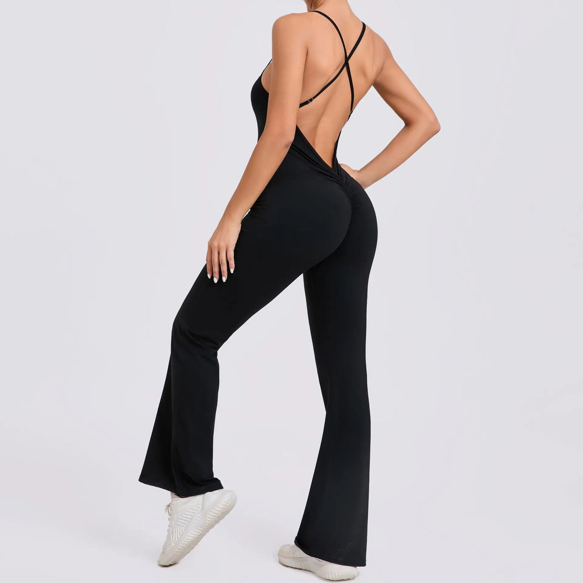Female Sexy Back V Gym Set Woman Training Yoga Suit Wide Leg Sportswear Woman Sports Suit Clothes Fitness Elastic Training Suits