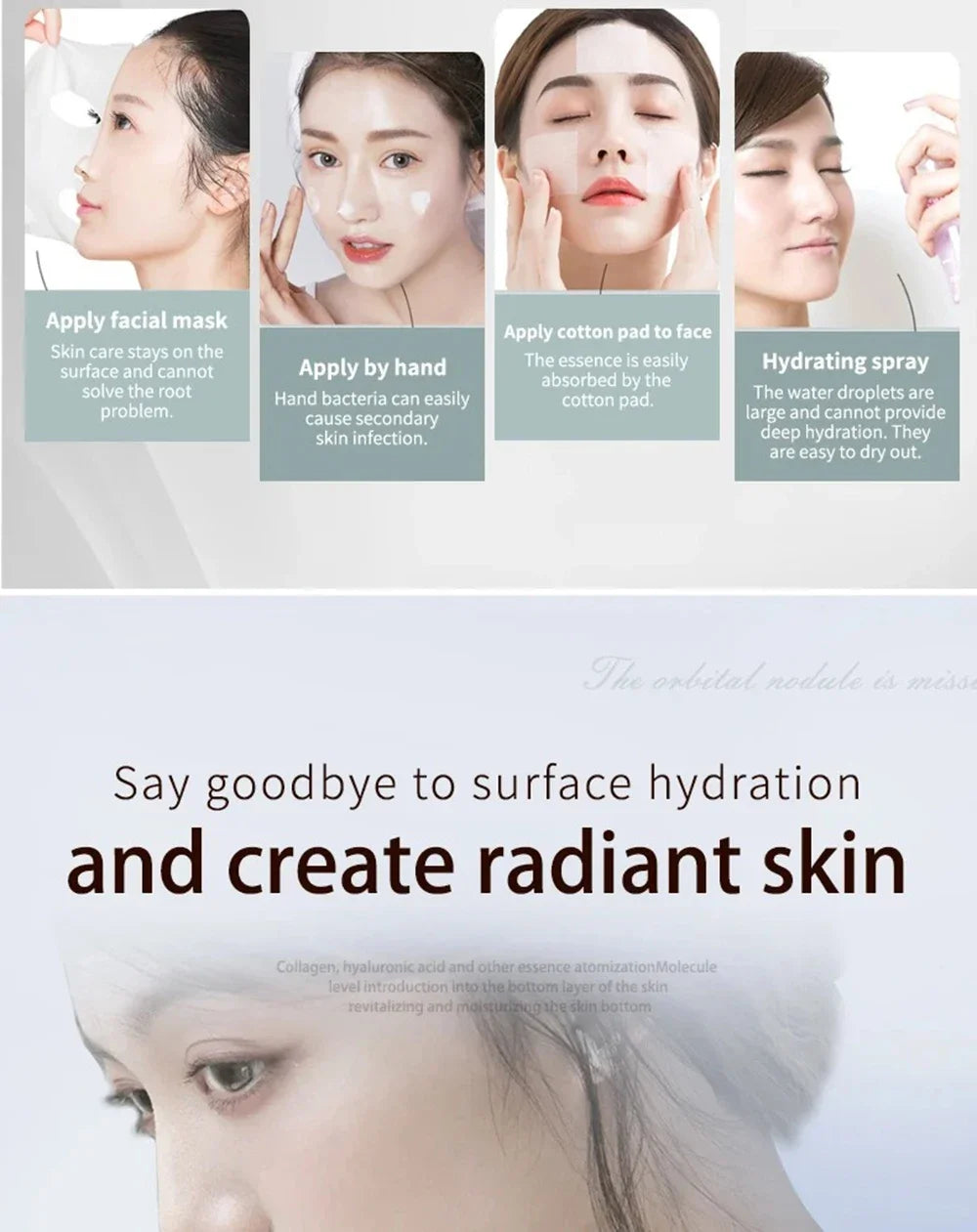 Facial Skin Moisturizing Mist Sprayer Airbrush Facial Deep Cleaning Oxygen Injector Sprayer Cordless Air Brush Compressor