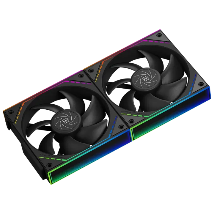 Thermalright TL-M12Q X2 120mm PC Case Cooling Fans, Daisy-Chain | 2000RPM | High Airflow | ARGB | Dual Infinity Mirrors Lighting