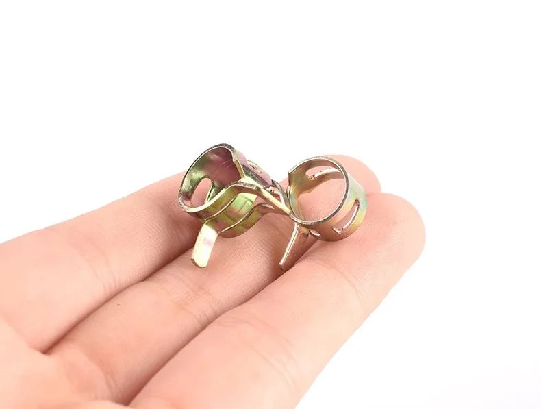 1-10Pcs Stainless Steel Spring Clips For Fuel Pipe Water Hose Clip Pipe Tube Clamp Fastener Galvanized Auto Accessories 4mm-37mm