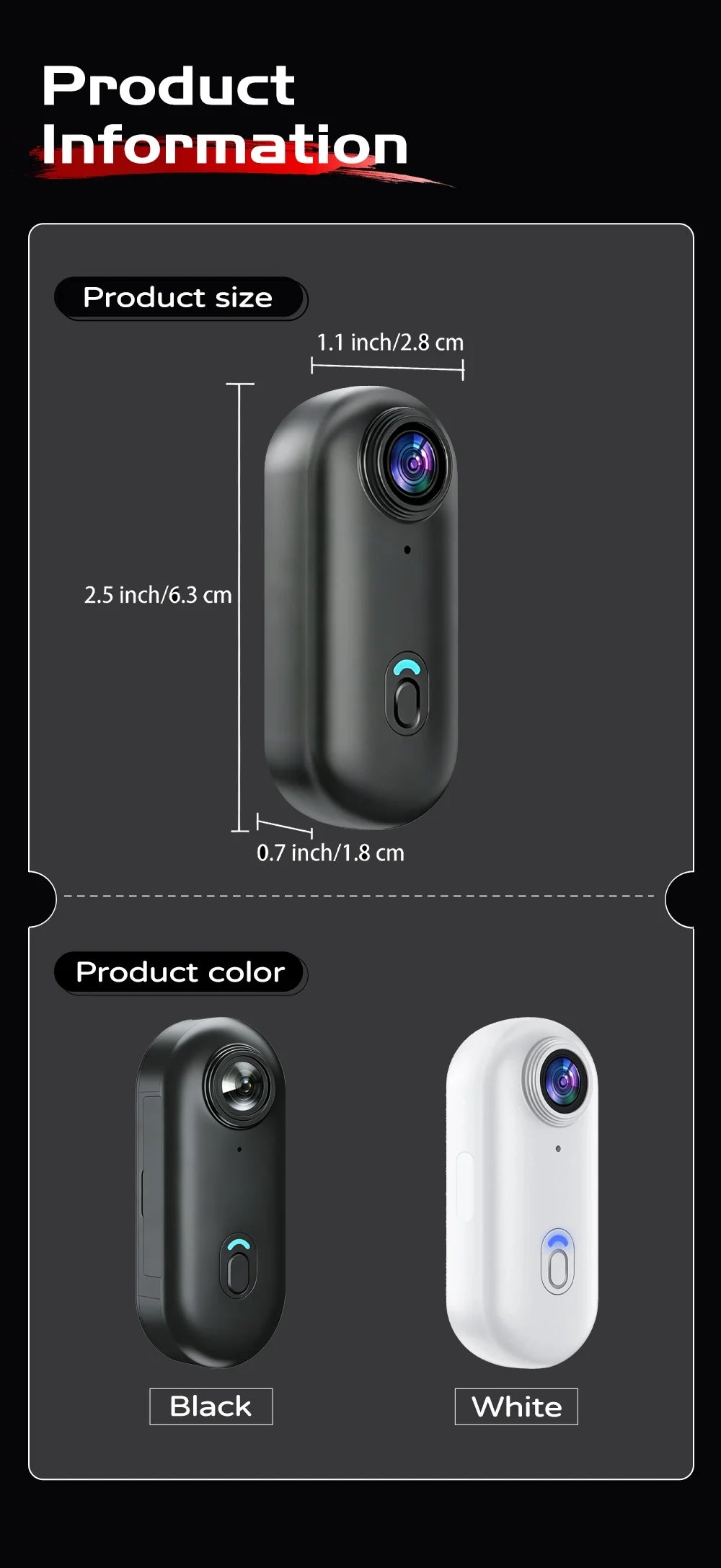 4K UHD Motorcycle Mini Action Camera Body POV Magnetic 30M Waterproof 2.4G WiFi Small Action Video Vlogging Camcord Helmet Bike