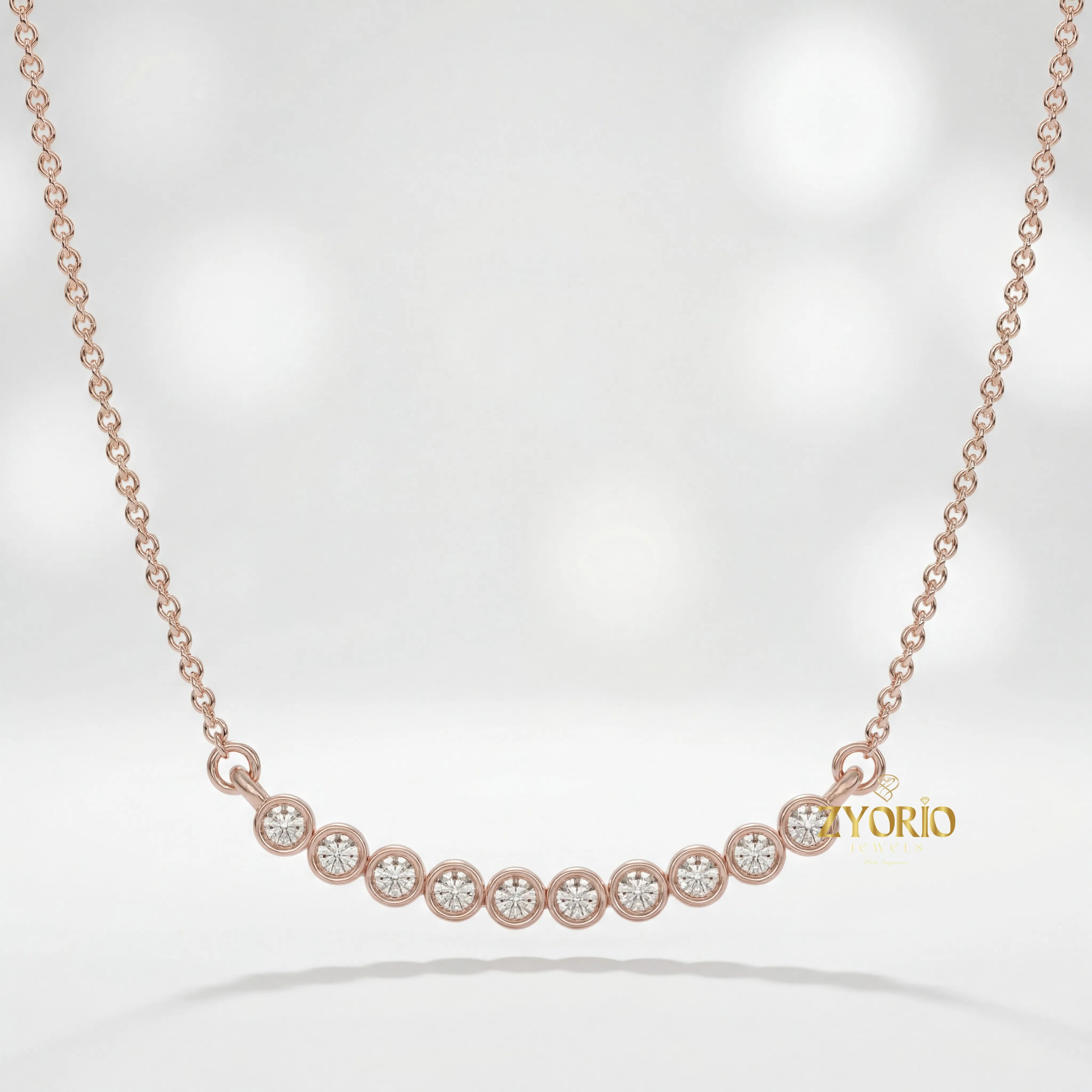 Classic 925 Sterling Silver Diamond Necklace Luxury Fashion Jewelry For Women Wedding Party Gift