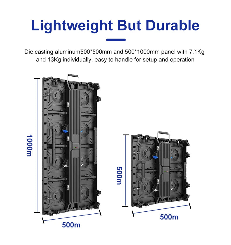 500x500mm Indoor Outdoor LED Screen Stage Background Led Video Wall P2.6 P2.9 P3.91 Seamless Splicing Rental LED Display Screen