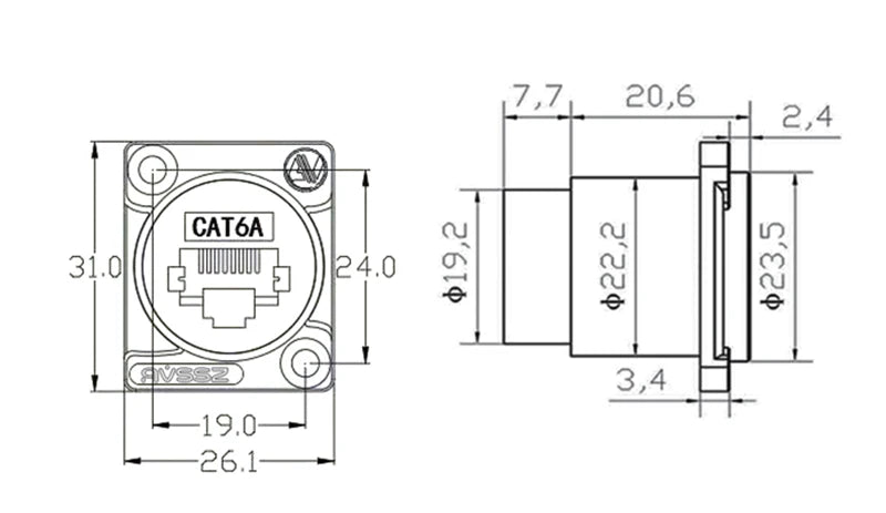 D-type Multifunctional Data Module 86 Panel audio video socket XLR VGA BNC RJ45 RJ11 Jack 3.5/6.35 RCA USB3.0 TypeC Connector