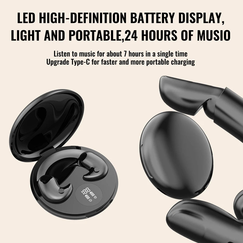 Lenovo Invisible Sleep Headset With Mic Wireless Bluetooth Earphone Ipx5 Waterproof Ultra-Compact HiFi Stereo Sports Earbuds