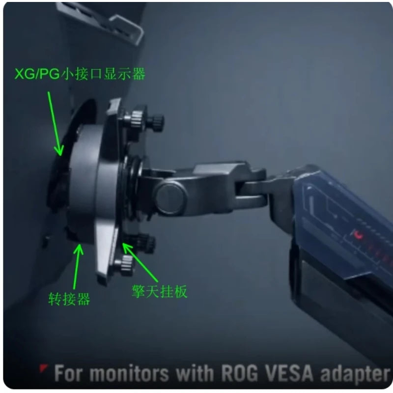 New VESA Mount Adapter for ASUS ROG XG27AQDMG XG27UCDMG XG32UCDS PG32UCDM PG32UCDP Monitor Bracket Mounts to Stand / Arm -Metal