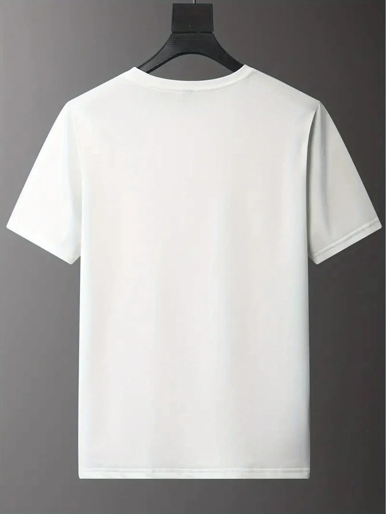 Men's Summer 100 Cotton Fashion Casual Loose Large Size Geometric Airplane Pattern Printed Round Neck Short Sleeve T-shirt Top