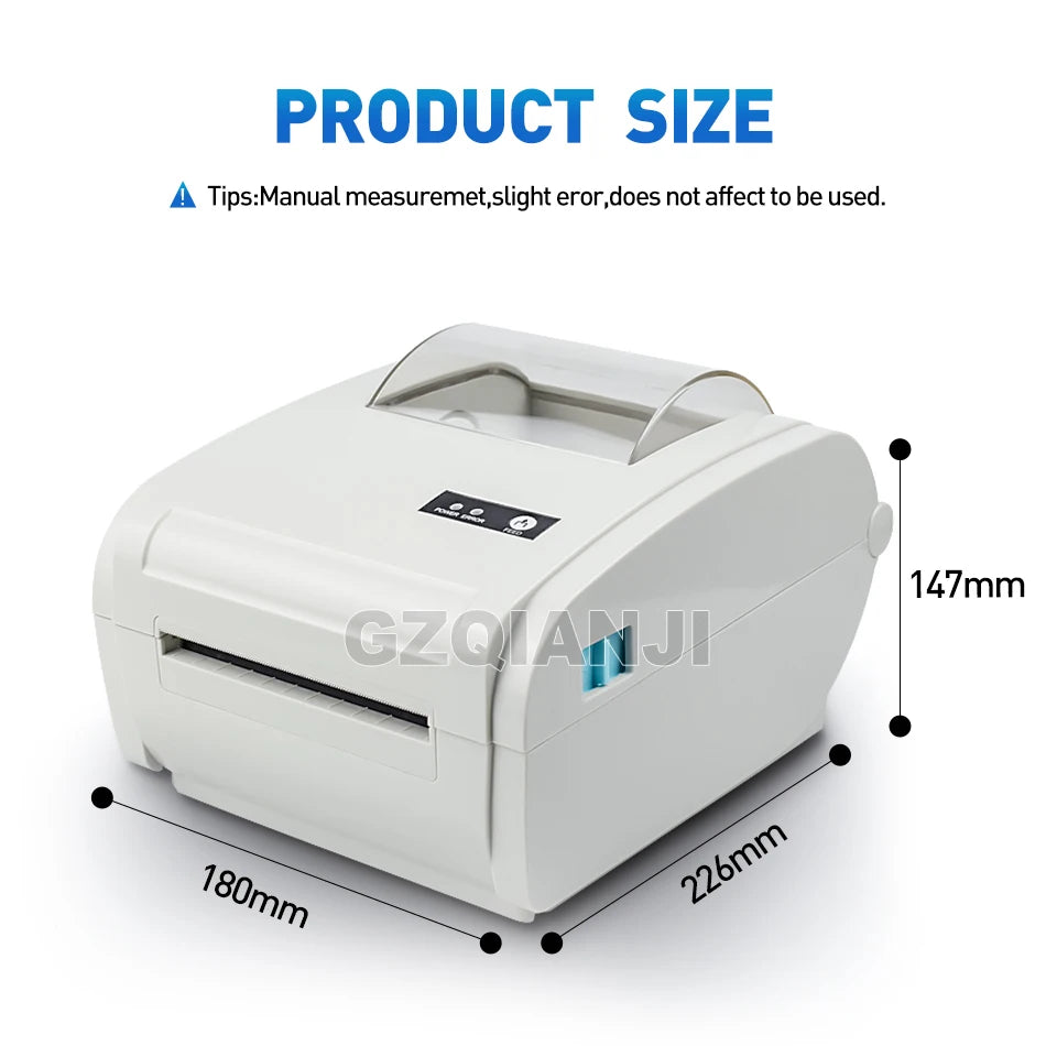 4x6inch Shipping Thermal Label Printer Portable No Ink Required 203DPI for Small Business USB High Speed Express Airway Bill ﻿