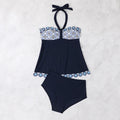 Women's Bathing Suit Two Pieces Halter Striped Print Tankini Set Summer Sexy Beach Wear High Waisted Swimwear Women Swimsuit XXL