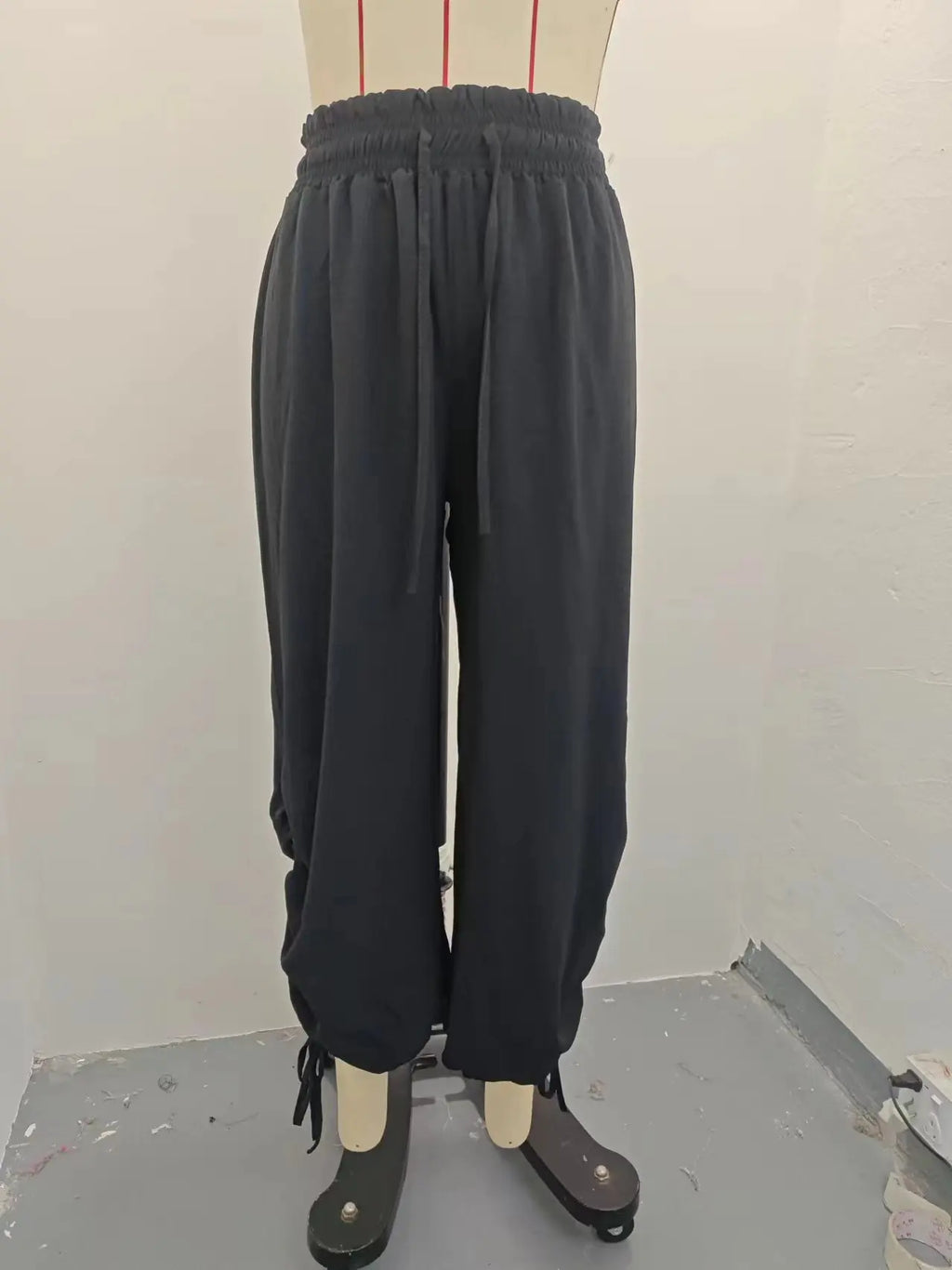 2026 New Drawstring Lantern Pants Women's Casual High Waist Loose Trousers Spring Summer Fashion Streetwear Female Joggers Pants
