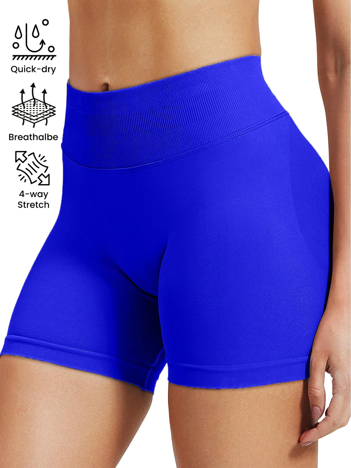 High stretch hip lifting fitness yoga shorts with peach hips and no awkward lines, Pilates medium intensity training shorts