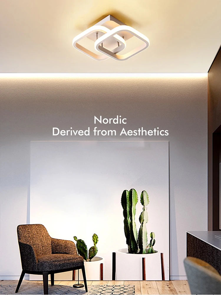 Modern LED Ceiling Light Creative Dimmable Ceiling Lamp Indoor Lighting Bedroom Corridor Balcony Aisle Office Home Decor Light