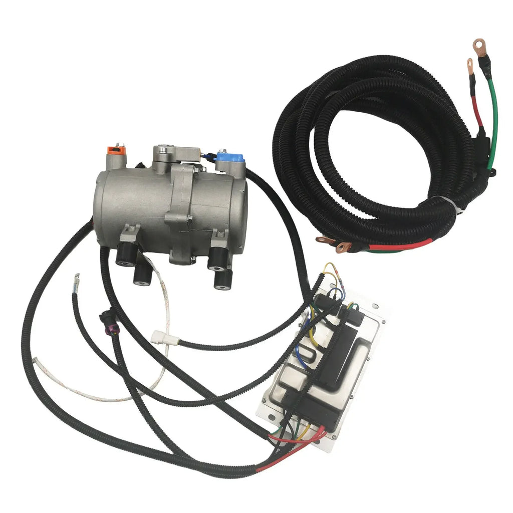 12V 24V With Control Panel Car Electric Air Conditioner A/C Air Conditioning Compressor For Truck Bus Automotive Boat Tractor