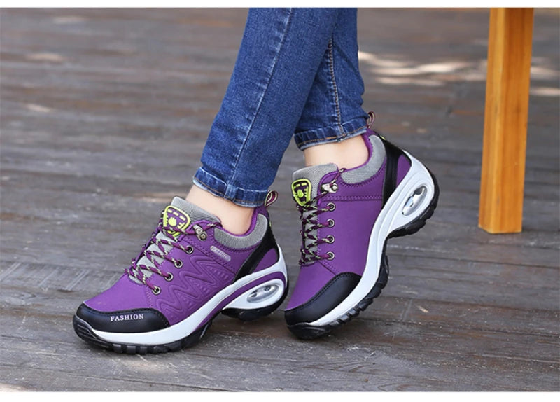 Casual Shoes For Spring And Autumn For Women, Thick Sole Shock-Absorbing Cushion Outdoor Shoes Middle-Aged Mother Travel Shoes