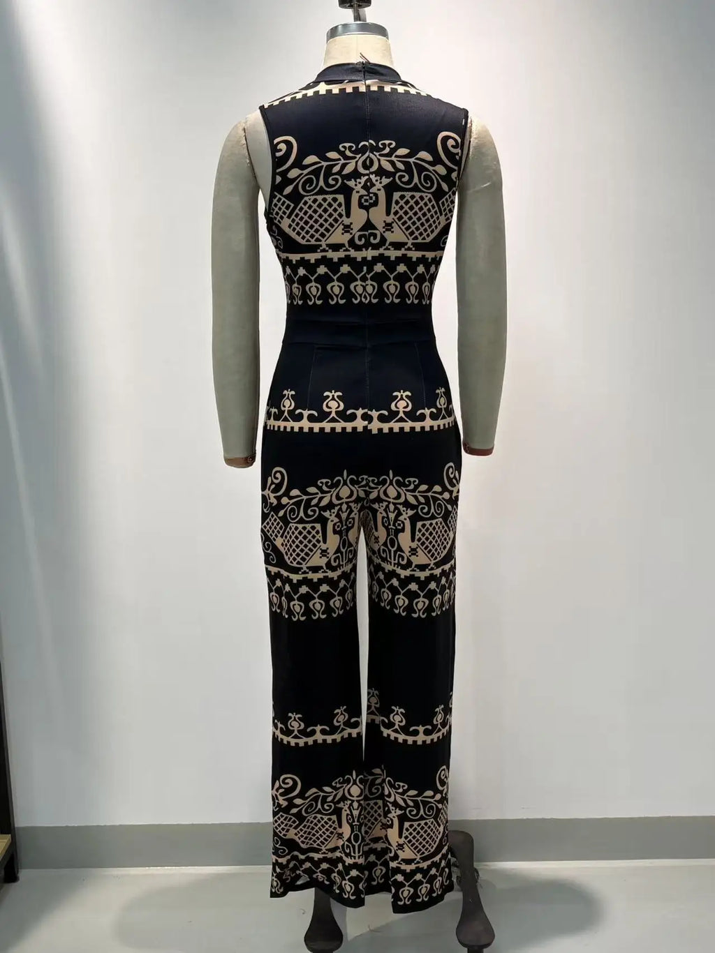 New 2023 Summer Casual Slim Fit  Pants Sleeveless Long Pants Women's High Waist Wide Leg Jumpsuit Comfortable Print
