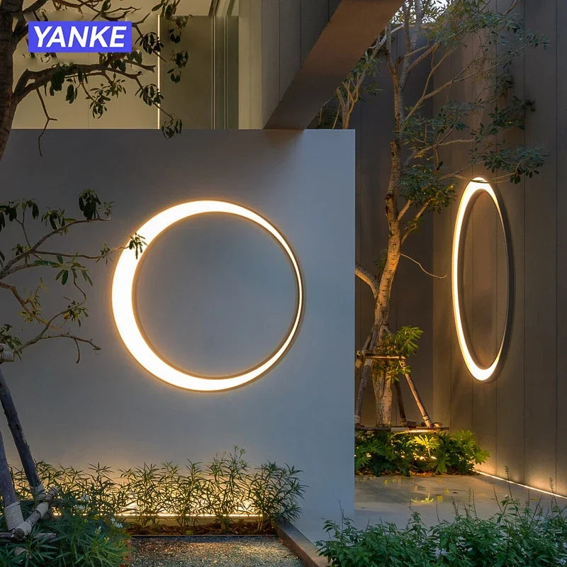 Outdoor Moon Wall Light Modern IP65 Waterproof Porch Garden Wall Lamp Patio Garage Door Antiwa Fixtures Lighting Decoration