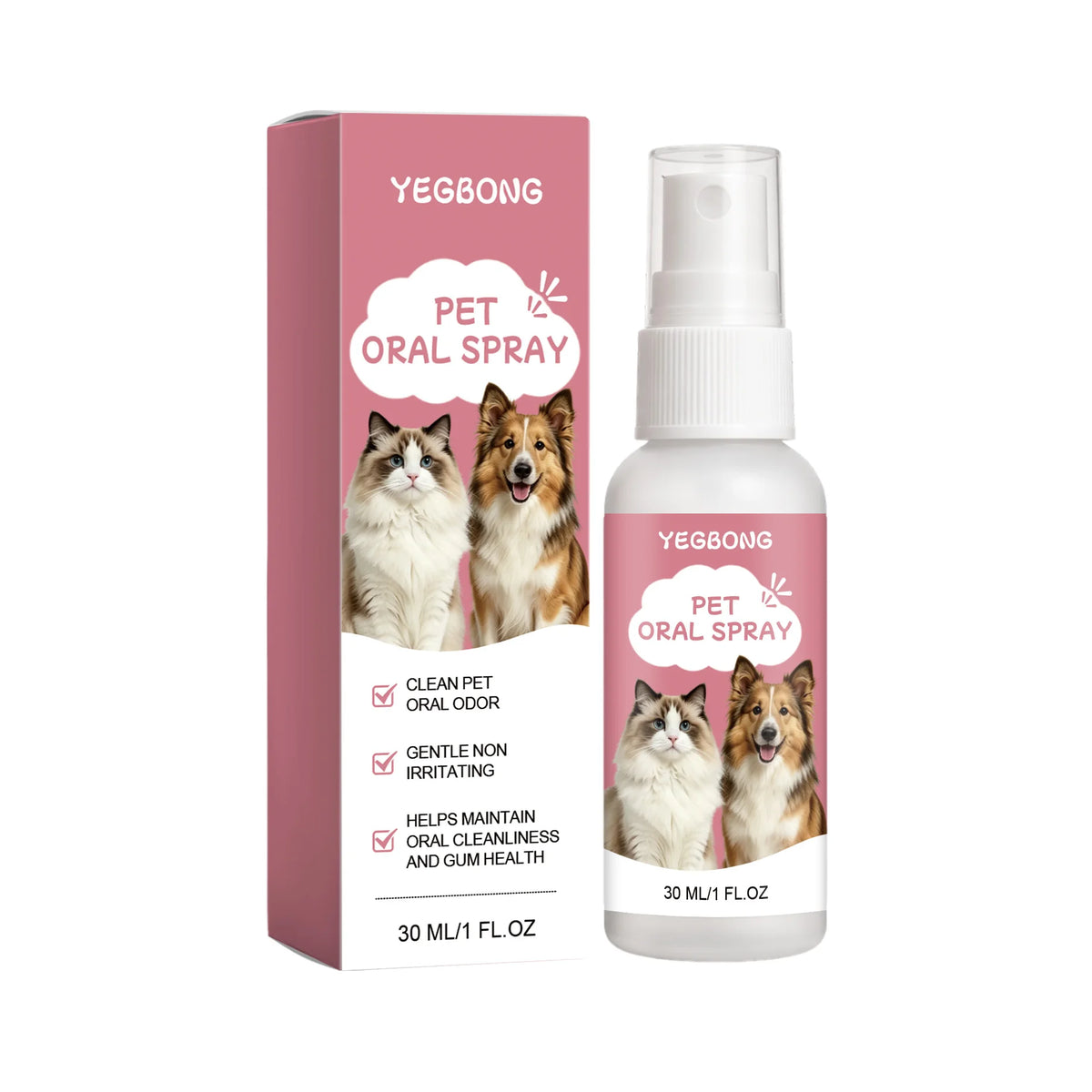 Pet Oral Spray No-Brush Dental Care Instant Breath Fresh Reduce Plaque Tartar Clean Food Residue Dog Cat Teeth Clean Deodorizer