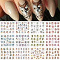 12Design Autumn Animal Nail Art Water Sticker Cartoon Owl Squirrel Fox Hedgehog Transfer Slider Fall Theme Fruits Manicure Decor