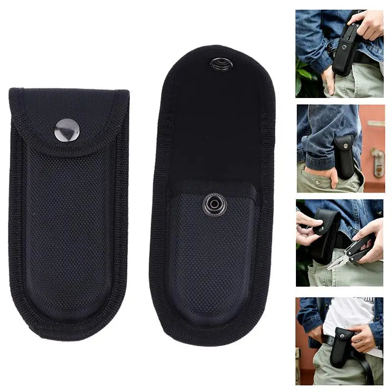 Camping Necessities: Folding Pliers & Knife Storage Bag with Flashlight Protective Sheath