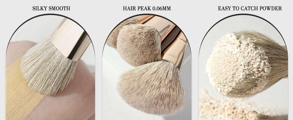 Makeup Brush Set Double-Sided Makeup Brushes for Foundation Contour Blush Blending Eyebrow and Eye Shadow Fiber Bright Cyan