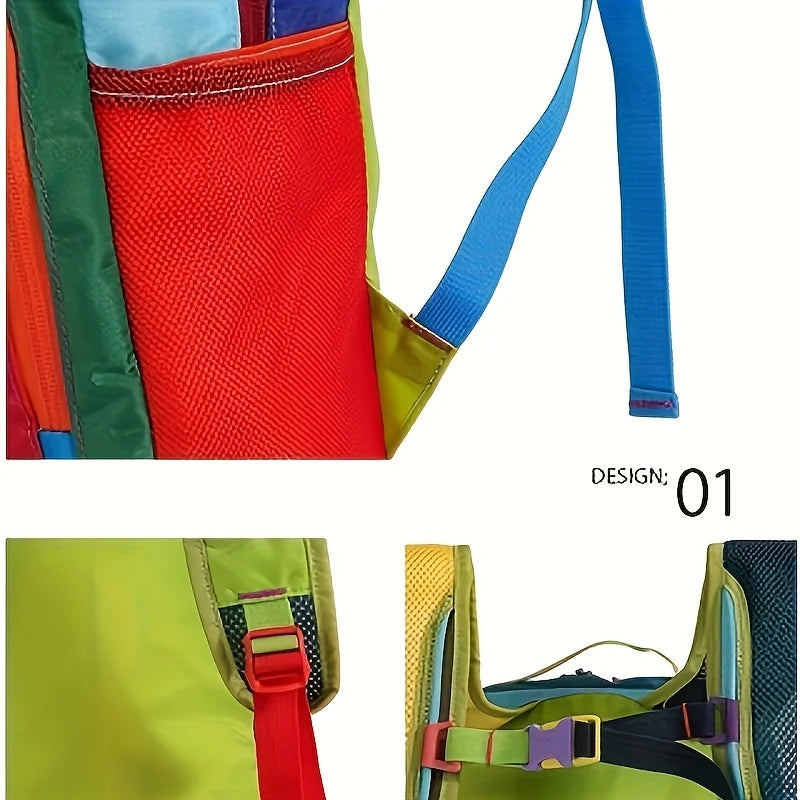 Women's Lightweight Outdoor Sports Backpack Large Capacity Travel Hiking Mountain Climbing Bag Camel Dopaamine Daypack