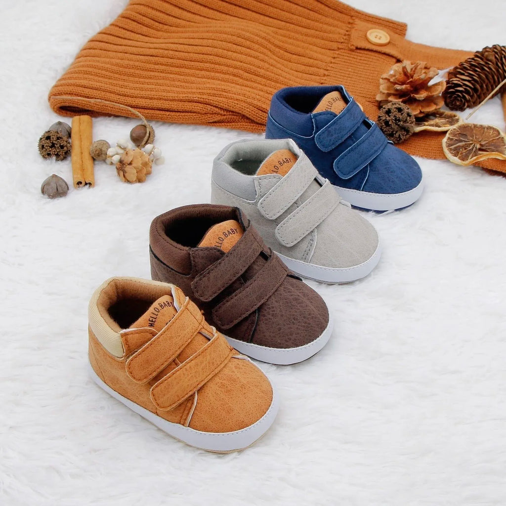 Spring and Autumn Seasonal Collection 0-1 Year Old Baby Shoes Soft Bottom High Top Baby Shoes Baby Shoes Learning Shoes