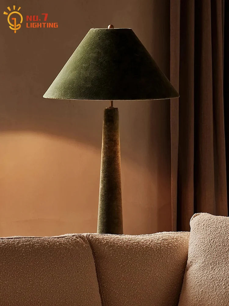 Atmosphere Cotton Velvet Fabric Art Decorative Floor Lamp LED E27 Modern Light Fixtures Villa Living Room Bedroom Study Bedside