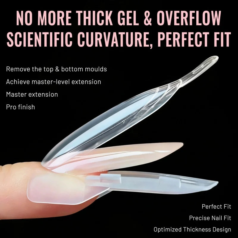 Nail Forms Rocket Shape Dual Layer Extension Mold 15 Sizes 120 Pcs Full Cover Tool For DIY Manicure And Nail Art Making