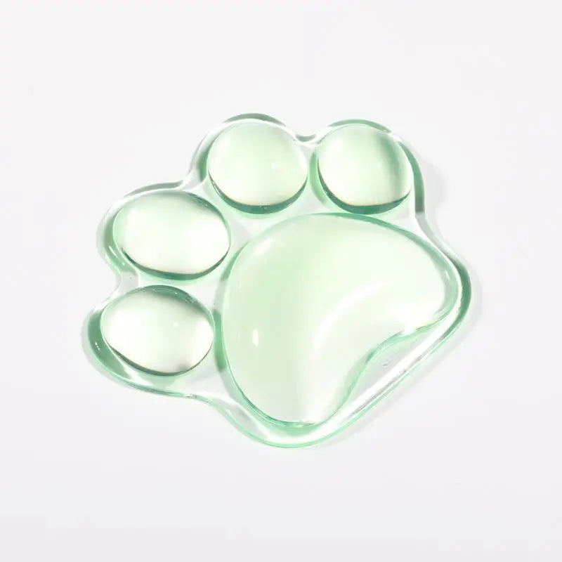 Cute Transparent Cat's Paw Shaped Mouse Pad Comfortable Non-Slip Wrist Rest Pad Mouse Wrist Rest Elbow Rest Mat Wrist Support