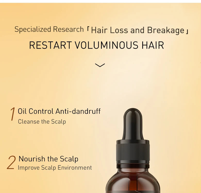 PURC Ginger Shampoo and Biotin Hair Growth Oil Set Fast Hair Growth Loss Treatment Hair Regrowth for Men Women Hair Care