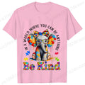 Elephant Autism Awareness Puzzle Adults Kids T-Shirt Fashion Acceptance Neurodiversity Shirt Summer Short Sleeve Tees