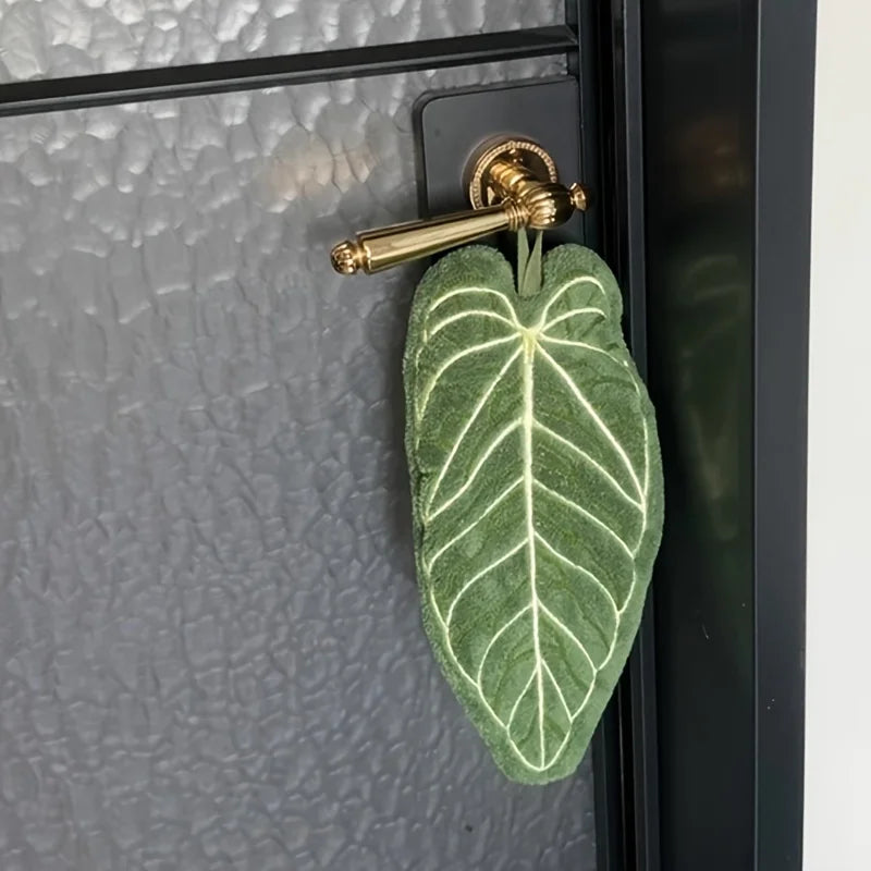 Plant Towels Ultra-Absorbent Quick-Dry Bathroom & Kitchen Towel - Tropical Leaf Design Hand/Thumb Towel with Hanging Loop