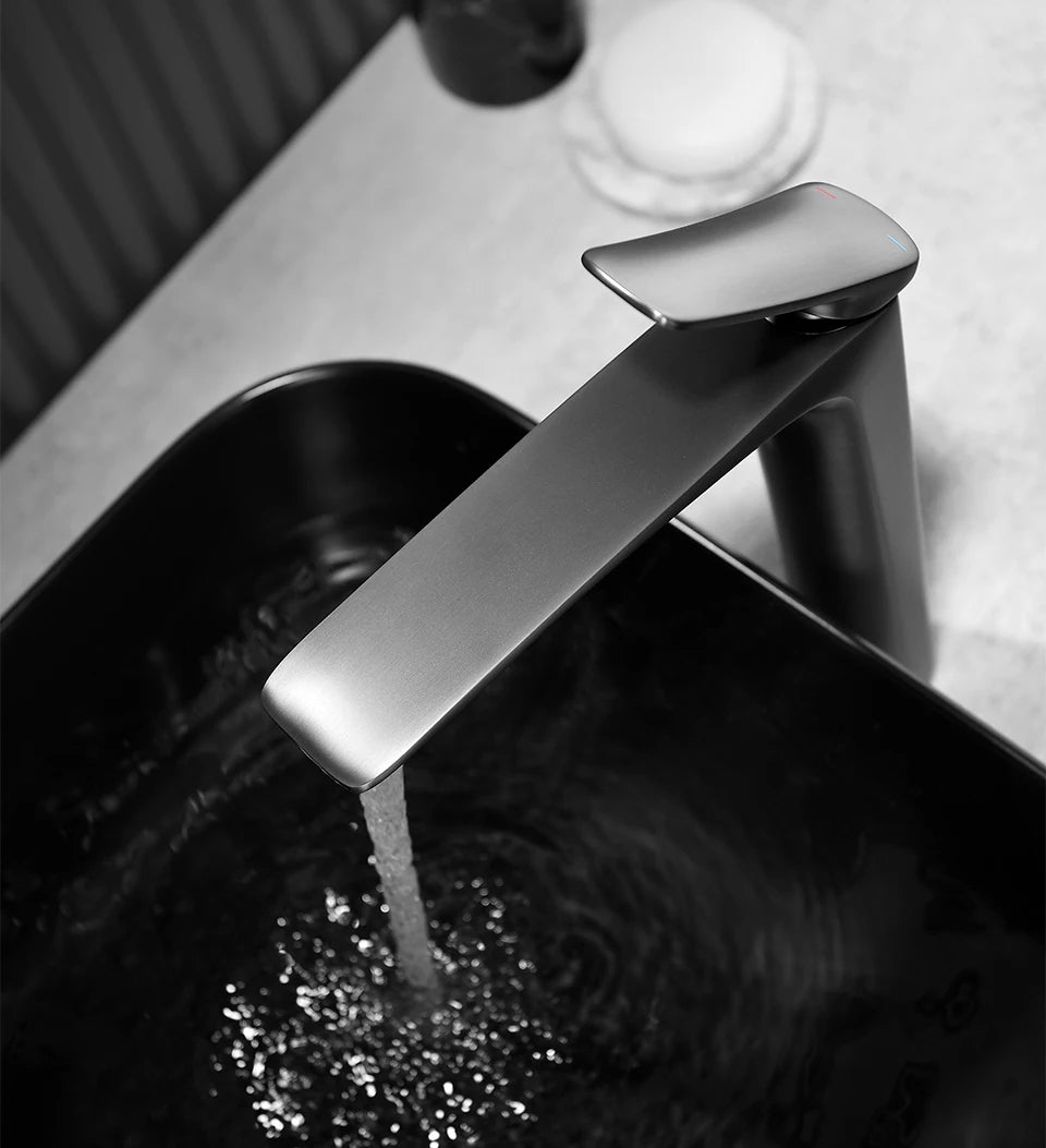 VGX Luxury Gold Bathroom Faucets High Basin Mixer Tall Sink Faucet Gourmet Washbasin Tapware Hot Cold Water Tap Brass Chrome