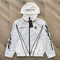 HS Splicing Color Matching Casual Trench Coat Sports Jacket White or Black