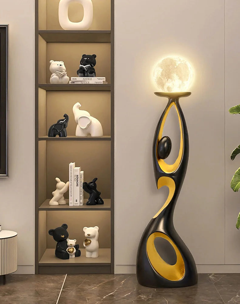 Modern minimalist LED floor lamp, living room, bedroom, study, Nordic Ins style creative remote control dimming vertical lamp, i