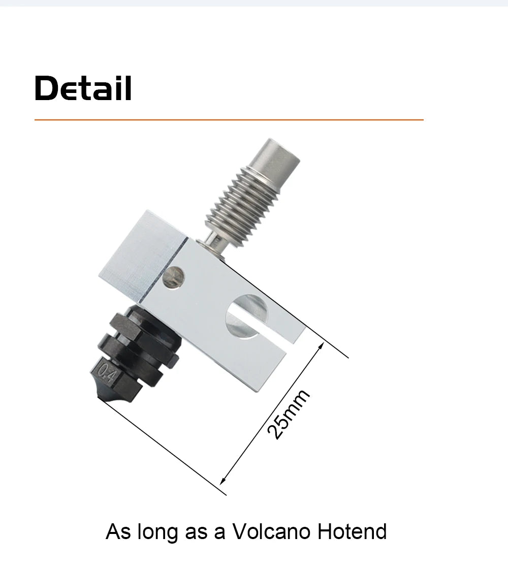 Trianglelab MZE™ DLC V6 Melt Zone Extruder Increase Flow for V6 Nozzle CHC Hotend CHC XL Rapido Hotend Voron 3D Printer