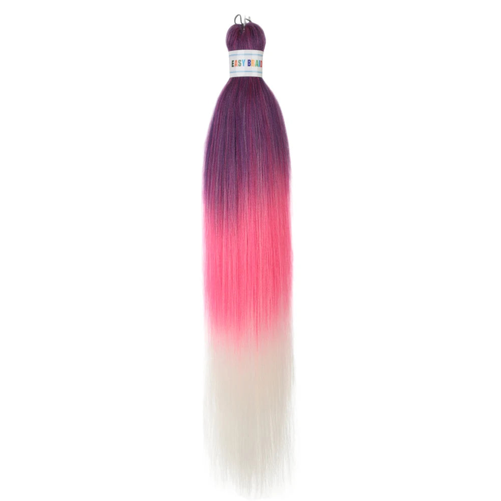 Ombre Kanekalon Braiding Hair Extensions Pre Stretched 26 Inch Synthetic Hair for Afro Jumbo Box Braids Natural Looking