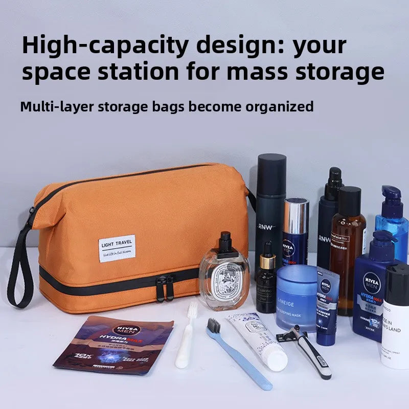 Dry and Wet Separation Men's Toiletry Bag Business Trip Portable Cosmetics Storage Bag High Value Cosmetic Bag