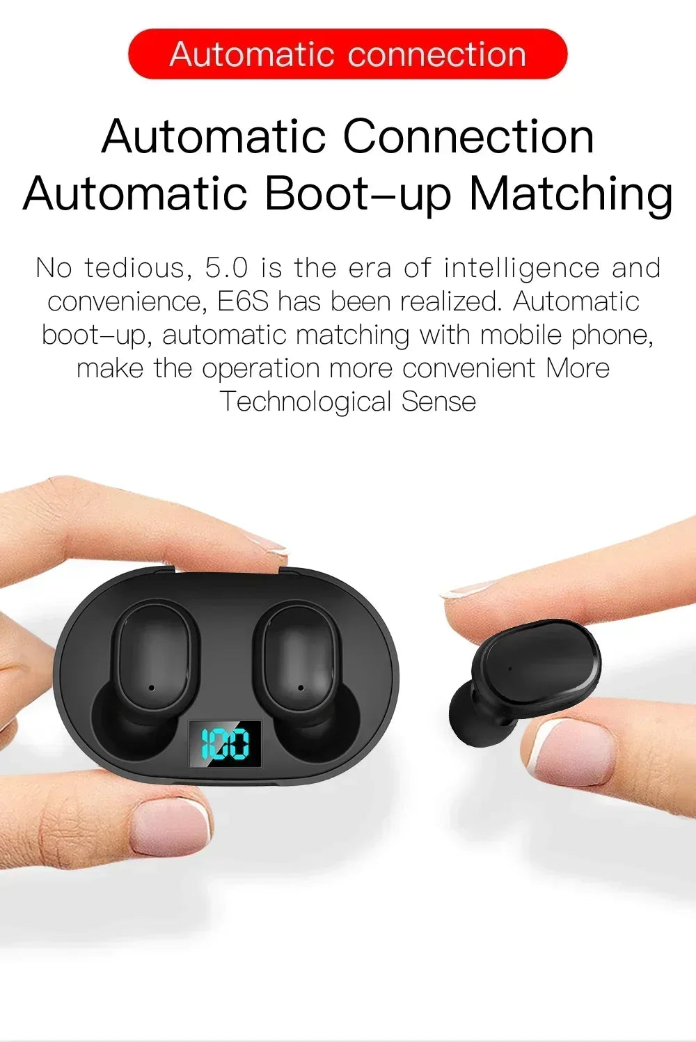 Bluetooth Earphones Sports Gaming Long Battery Comfort Wireless Headphones Premium Sound Quality Soft In-ear Earbuds