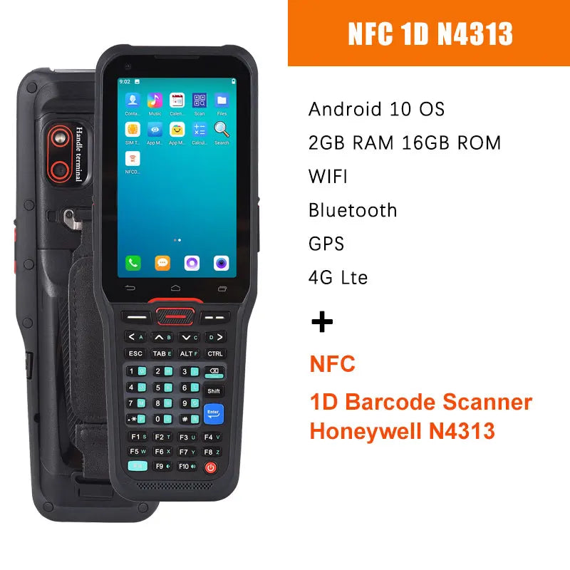 Android Rugged PDA Handheld Terminal 1D/2D QR Code Barcode Scanner NFC for Inventory Logistics Warehousing Data Collector