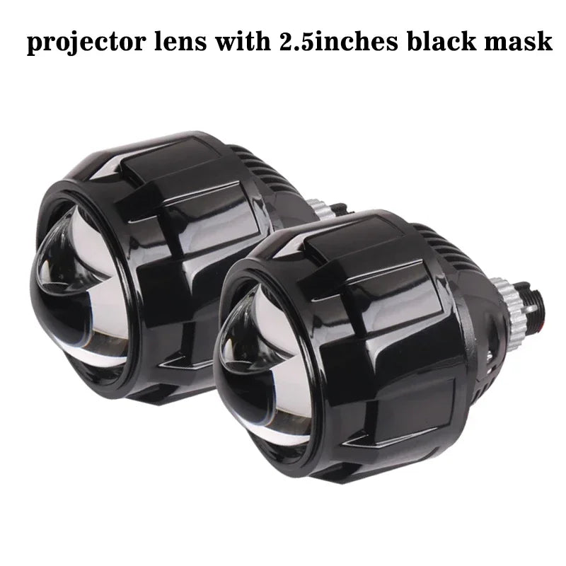 Sanvi Car 2.5'' Bi LED Lenses Hyperboloid Projector Headlights 12V 94W With Angel Eye Mask For H4 H7 9005 9006 Car Accessories