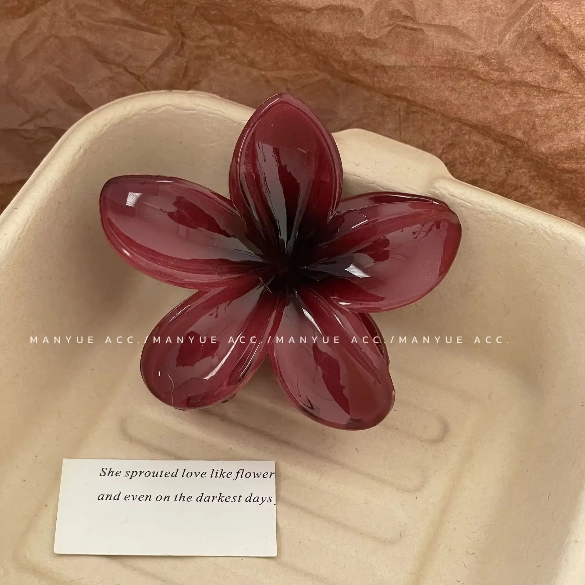Plumeria Hair Clips Flower Hair Claw Clip Trendy HairClips Korean Hair Accessories For Girls