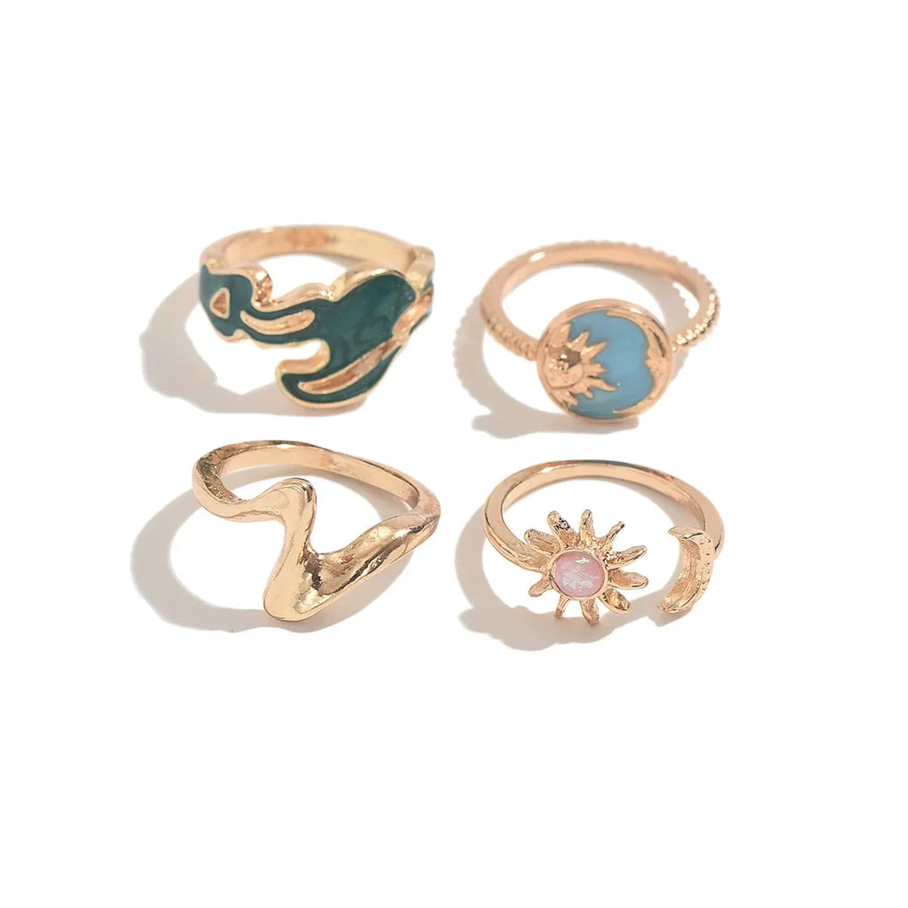 3pcs Set New Fashion 925 Sterling Silver Cute Guppy Ring Stacking Finger Ring, Animals Adjustable Open Rings Birthday Gift