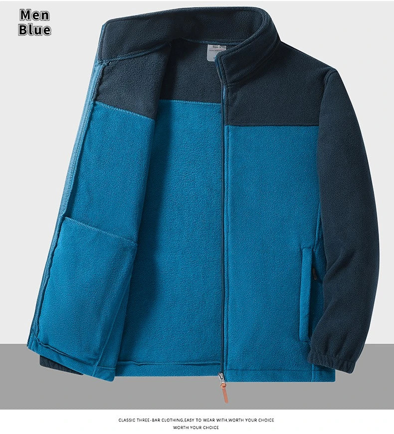 Winter Fleece Jacket Men Warm Full Zipper Jackets Couple Fleece Hiking Coat Outdoor Tactical Windproof Mens Jacket Plus Size 9XL