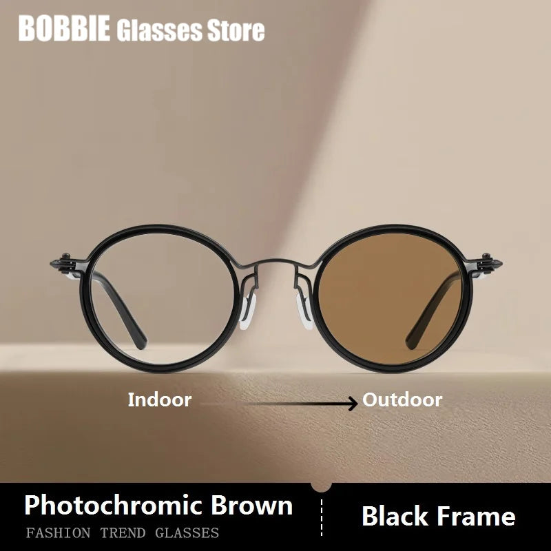 Polarized Sunglasses Men UV400 Protective Driving Spectacles Handmade Titanium Acetate Sun Glasses Photochromic Outdoor Eyewear