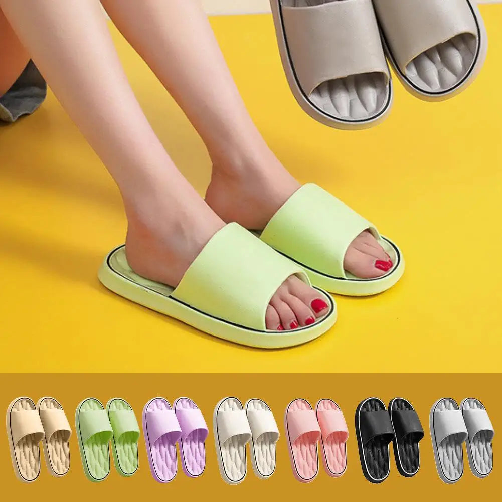 Fashionable Super Light Women's Slippers Anti-Slip EVA Elastic Shoes Colorful Sneakers In Door Bathroom Flip Flops