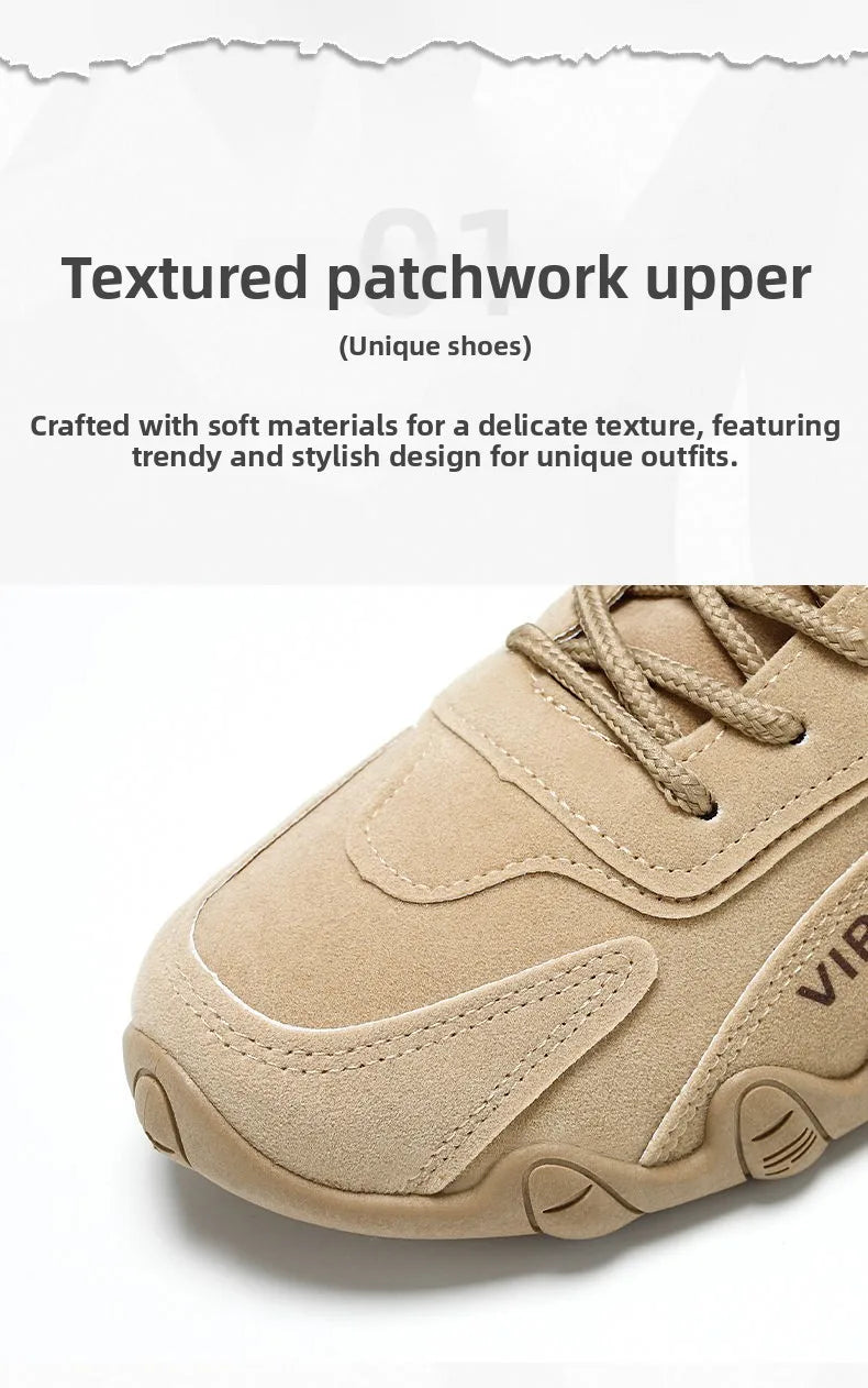 Men's Fleece Lined Safety Shoes Sporty Casual Warm Trendy High Top Work Boots Glued Sole round Toe Rubber Bottom Shoes