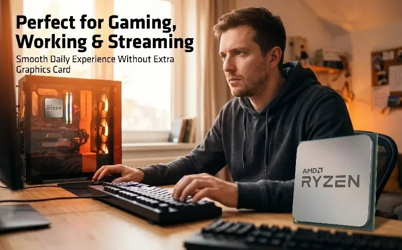 AMD Ryzen 3 3200G Loose CPU Integrated Radeon Vega 8 Graphics 4C4T AM4 Socket Home Office Gaming Desktop Processor