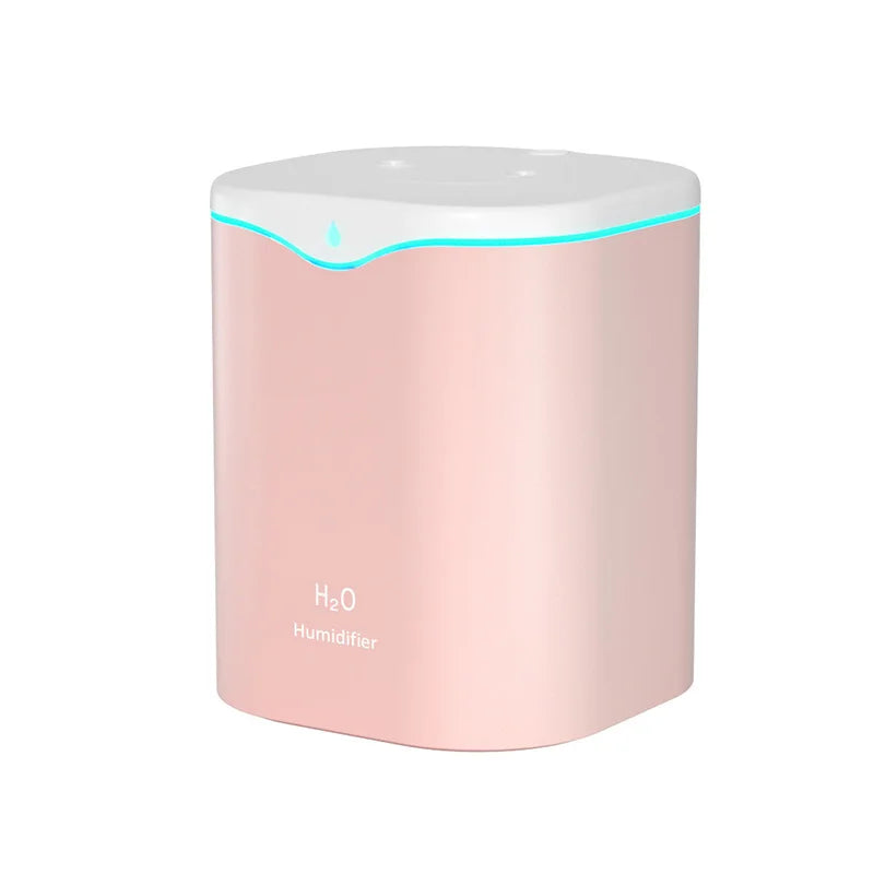 USB Air Humidifier 2L Large Capacity Double Spray Port Essential Oil Humificador Cool Mist Fogger Home Office Aroma Diffuser