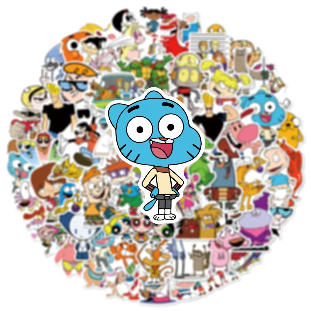 50pcs Cartoon Classic Anime Mixed Graffiti Stickers Cute Decals for Phone Notebook Suitcase Funny Kids Toy
